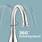 Pfister Sonterra Polished Chrome Bathroom Faucet, 2-Handle 8-inch Widespread Bathroom Vanity Faucet with Push and Seal Bathroom Sink Drain, Traditional Bathroom Décor, 3 Hole Bathroom Sink Faucet
