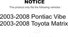 TMC Front Right (Passenger Side) Suspension Strut 78-72116 Replacement For 2003-2008 Toyota Matrix Pontiac Vibe