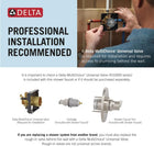 Delta Faucet Nicoli 14 Series Single-Handle Tub and Shower Trim Kit, Chrome Shower Faucet with 6-Spray Hand Held Shower Head with Hose, Chrome 144749-HS (Shower Valve Included)