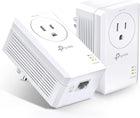 TP-Link AV1000 Powerline Ethernet Adapter(TL-PA7017P KIT) - Gigabit Port, Plug and Play, Extra Power Socket for Additional Devices, Ideal for Smart TV