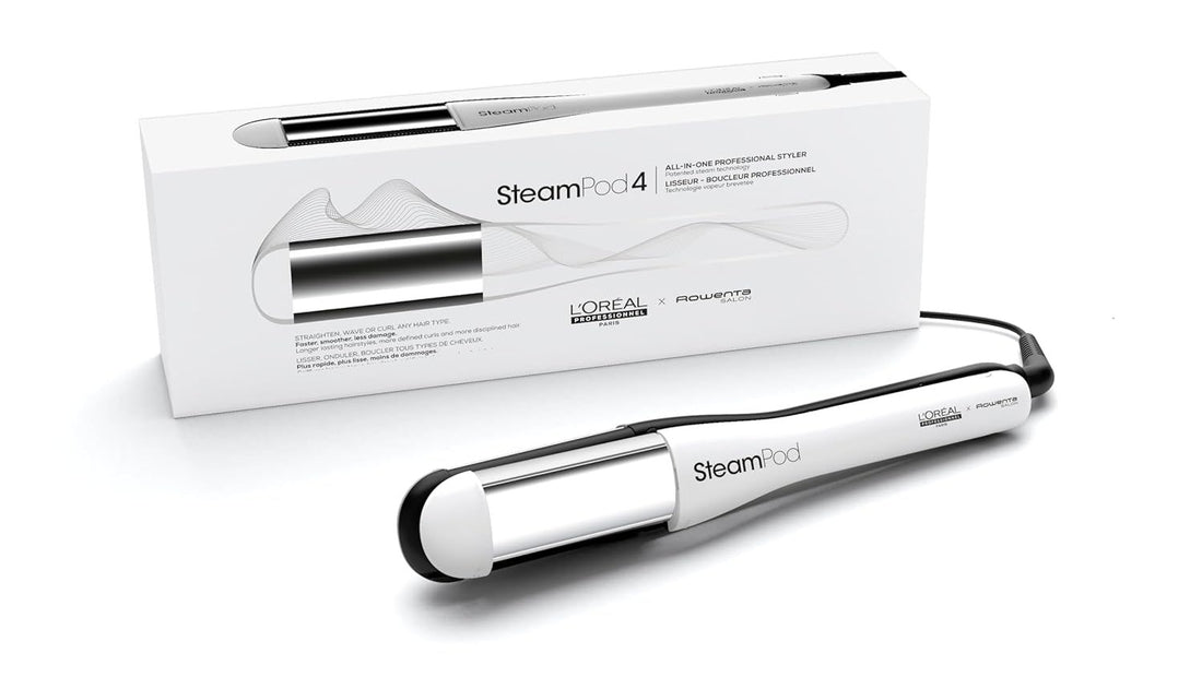 L\'Oréal Professionnel SteamPod 4 Steam Hair Straightener | All-in-One Steam Styler, Straightens, Waves and Curls, 95 Percent Less Damage