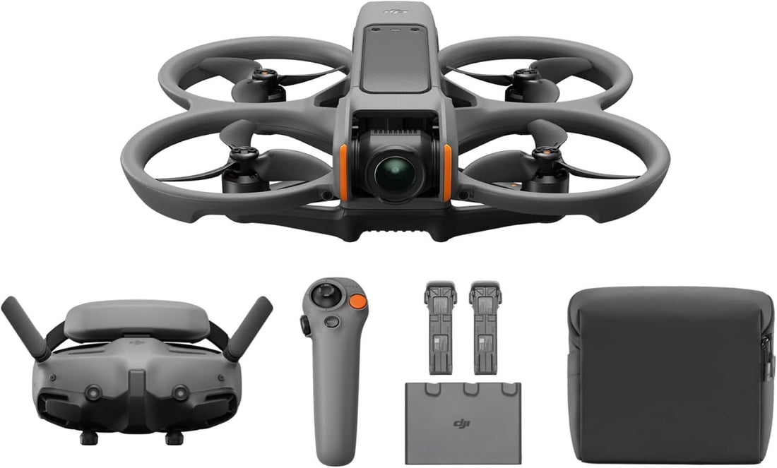 DJI Avata 2 Fly More Combo (3 Batteries), FPV Drone with Camera 4K | Includes Goggles 3 & RC Motion 3, Immersive Flight Experience, Built-in Propeller Guard, Easy Flip/Roll