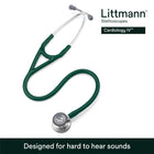 3M Littmann Cardiology IV Diagnostic Stethoscope, 6155, More Than 2X as Loud*, Weighs Less**, Stainless Steel Chestpiece, 69 cm (27\) Hunter Green Tube