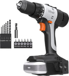 Litheli 20V Cordless Drill Driver, Electric Power Drill with 2 Variable Speed Settings, 1/2 Inch Keyless Chuck, 21+1 Clutch Settings with Maximum Torque of 443 in-lbs