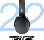 Skullcandy Hesh ANC Wireless Over-Ear Bluetooth Headphones, Active Noise Cancelling, 22 Hrs Battery, Foldable Lightweight Design, Microphone for iPhone Android - True Black (CA Version & Warranty)