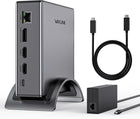 Laptop Docking Station, PD3.1 Triple Display Dock with 140W Power, 8K@30Hz/4K@144Hz HDMI*2 + Displayport, USB-C 10Gbps, 2* USB-A 5Gbps, Gigabit Ethernet, Audio/Mic, for Windows,Lenovo,HP,Dell