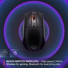 SteelSeries Rival 3 Wireless Gen 2 Gaming Mouse — 2.4GHz and Bluetooth — 18000 DPI TrueMove Air Optical Sensor — 60 Million Click Durability — Light-Weight — 100% PTFE Feet — Black