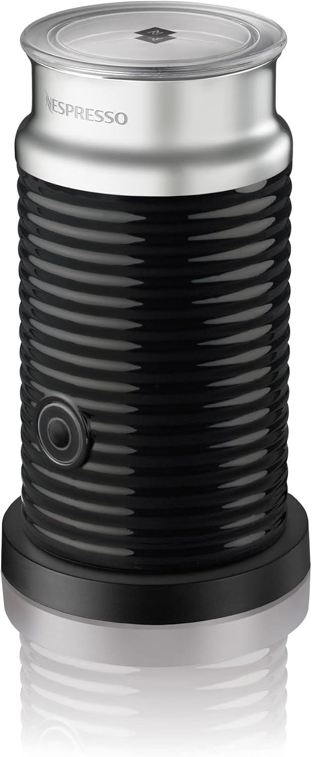 Nespresso Aeroccino 3 Milk Frother - Automatic Hot & Cold Foam Maker for Coffee, Latte, Cappuccino, and Macchiato - Black