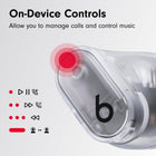 Beats Studio Buds + | True Wireless Noise Cancelling Earbuds, Enhanced Apple & Android Compatibility, Built-in Microphone, Sweat Resistant Bluetooth Headphones, Spatial Audio - Transparent