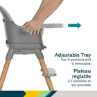 Safety 1st Little Eats 7-in-1 Convertible High Chair for Babies & Toddlers – Modern Scandinavian Design, Adjustable Tray, 5-Point Harness, Built-in Storage, Waterproof Seat, Easy Clean
