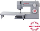SINGER® 6380 Heavy Duty Sewing Machine with Extension Table, Accessory Kit | 32 stitches deliver 110 applications, 50% more power for thick fabrics, high speed, metal frame, 1-step buttonhole, LED Light