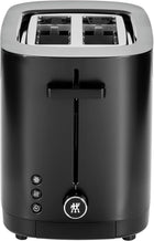 ZWILLING Enfinigy Toaster 2 Slice with Extra Wide 1.5\ Slots for Bagels, 7 Toast Settings, Even Toasting, Reheat, Cancel, Defrost, Black, 53101-701