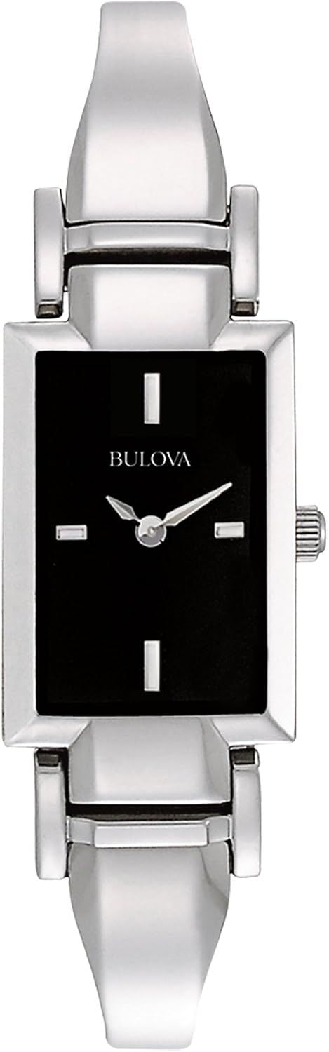Bulova Classic Quartz Women\'s Watch, Stainless Steel Bangle, Silver-Tone (Model: 96L138)