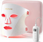 LED Red Light Face Mask, 460–850nm Near-Infrared Facial Light Mask with 3 Light Modes, White