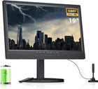 NORTHING 19 Inch 1080p 12V Portable TV, Small T V with Antenna, Built-in 8500mAh Rechargeable TV with Adjustable Base for Home Entertainment, Camping Travel and Outdoor Use, HDMI AV USB Input