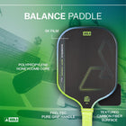 JOOLA Perseus Heat Vision 16mm Pickleball Paddle - Textured Carbon Fiber Surface for Spin