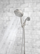 allen + roth Nevis 6 -Spray Brushed Nickel 4-in Round Handheld Shower Head 1.8 GPM