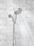 allen + roth Nevis 6 -Spray Brushed Nickel 4-in Round Handheld Shower Head 1.8 GPM
