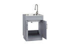 Style Selections 21.4-in x 24.1-in 1 -Basin Light Gray Freestanding Utility tub with Cabinet with Drain with Faucet