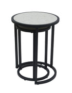 Style Selections Nesting Round Outdoor End Table 16.25-in W x 16.25-in L