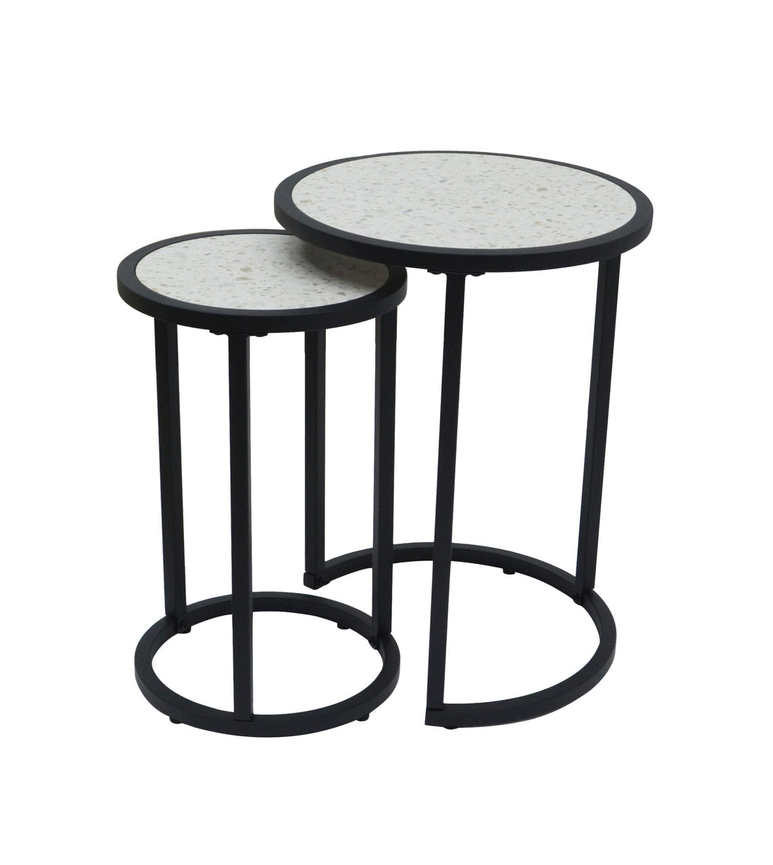 Style Selections Nesting Round Outdoor End Table 16.25-in W x 16.25-in L