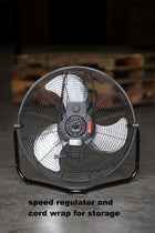 Utilitech 20-in High Velocity Indoor Floor Fan, in Black