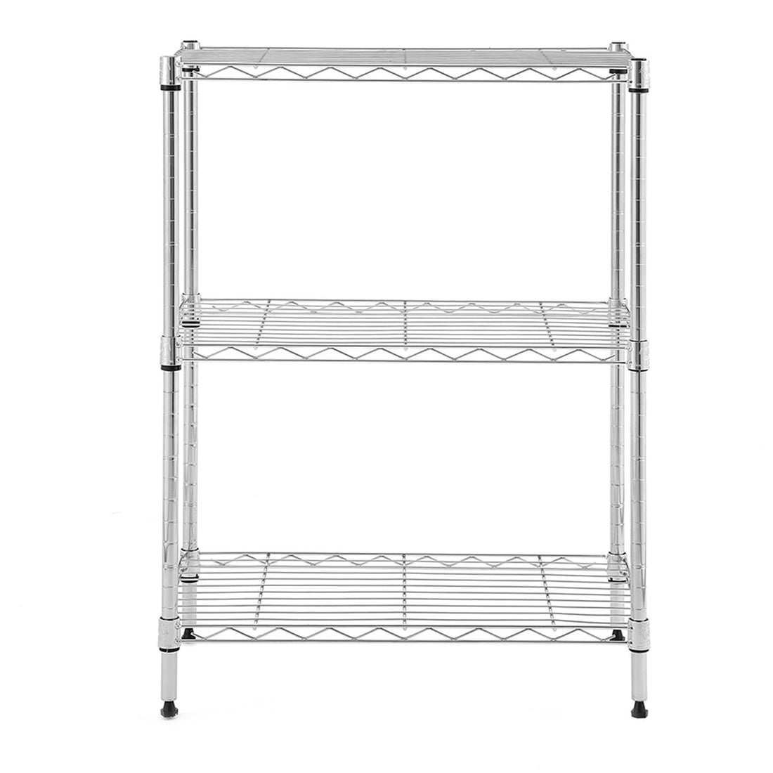 Style Selections 23-in W x 13.4-in D x 30.5-in H 3 -Tier Chrome Metal Wire Utility Shelving Unit