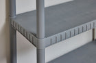 Project Source 34.75-in W x 15.06-in D x 52.625-in H 4 -Tier Gray Plastic Utility Shelving Unit