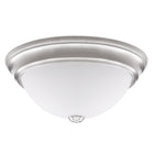 Project Source 13-in Brushed Nickel Indoor 1 -Light LED Flush Mount Light with Frosted Glass