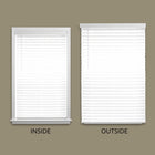 allen + roth Trim at Home 2-in Slat Width 46-in x 64-in Cordless White Faux Wood Room Darkening Horizontal Blinds