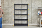 Project Source 48-in W x 20-in D x 72-in H 5 -Tier Heavy Duty Black Plastic Utility Shelving Unit