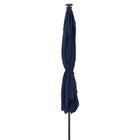 allen + roth 10.5-ft Aluminum Navy No-tilt Market Patio Umbrella with Lights