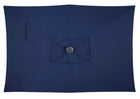 allen + roth 10.5-ft Aluminum Navy No-tilt Market Patio Umbrella with Lights