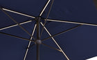 allen + roth 10.5-ft Aluminum Navy No-tilt Market Patio Umbrella with Lights