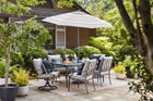 allen + roth Thomas Lake Set of 4 Gray Steel Frame Stationary Dining Chair with Light gray Cushioned Seat