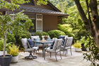 allen + roth Thomas Lake Set of 4 Gray Steel Frame Stationary Dining Chair with Light gray Cushioned Seat