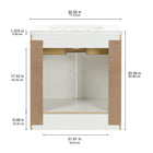 Style Selections Potter 30-in True White Single Sink Bathroom Vanity with White Cultured Marble Top (Fully Assembled)