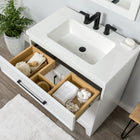 Style Selections Potter 30-in True White Single Sink Bathroom Vanity with White Cultured Marble Top (Fully Assembled)