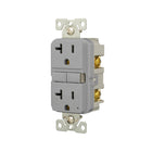 Eaton 20 -Amp 125-volt Tamper Resistant GFCI Residential Decorator Outlet Receptacles , Gray