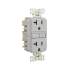 Eaton 20 -Amp 125-volt Tamper Resistant GFCI Residential Decorator Outlet Receptacles , Gray