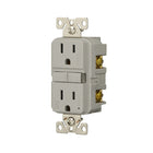 Eaton 15 -Amp 125-volt Tamper Resistant Weather Resistant GFCI Residential Decorator Outlet Receptacles , Gray