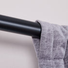 Origin 21 72-in to 144-in Matte Black Iron Single Curtain Rod with Finials