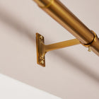 Origin 21 36-in to 72-in Brushed Gold Iron Single Curtain Rod with Finials