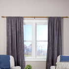 Origin 21 36-in to 72-in Brushed Gold Iron Single Curtain Rod with Finials