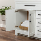 Style Selections Cauley 36-in True White Single Sink Bathroom Vanity with White Cultured Marble Top (Fully Assembled)