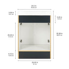 Project Source Dover 24-in Navy Blue Single Sink Bathroom Vanity with White Cultured Marble Top (Fully Assembled)
