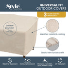 Style Selections Tan Polyester Patio Furniture Cover For Sofa