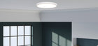 Project Source Adjustable Color Temperature 13-in White Indoor 1 -Light LED Flush Mount Light with Acrylic Shade