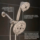 Oxygenics Drench 55.0 -Spray Brushed Nickel 6-in Round Rain High Pressure Shower Head with Handheld Combo 1.8 GPM