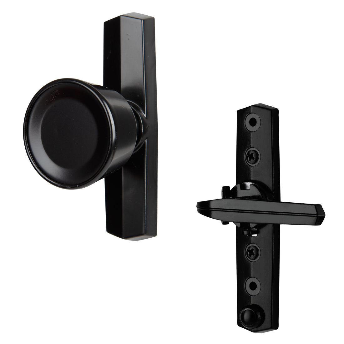 WRIGHT PRODUCTS Universal Gloss Black Lockable Screen/Storm door Replacement Handleset